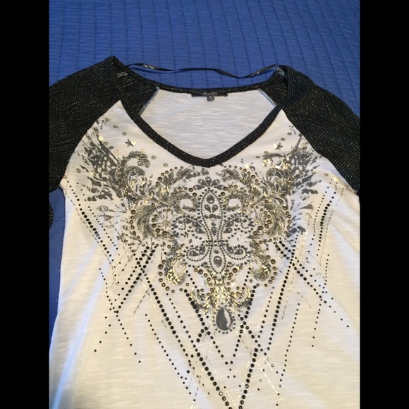 Miss Me Tops - Miss Me New No Tags Long Sleeve bling Shirt.